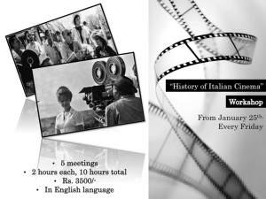 Join Italian Cinema Course at Italian Embassy Cultural Centre @ Italian Embassy Cultural Centre | New Delhi | Delhi | India