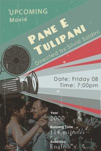 Screening of the Italian Movie 'Pane e tulipani' @ Tessitori Hall, Italian Embassy Cultural Centre | Vancouver | British Columbia | Canada