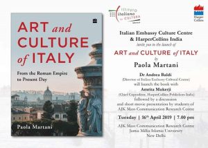 Book Launch - Art and Culture of Italy, from the Roman Empire to Present Day by Paola Martani @ A J K Mass Communication Research Centre | New Delhi | Delhi | India