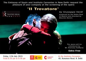 Screening of the Italian opera “Il Trovatore” by Giuseppe Verdi @ Instituto Cervantes, 48 Hanuman Road | New Delhi | Delhi | India