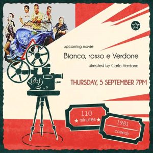 film screening of 'Bianco, rosso e Verdone' by Carlo Verdone @ Italian Embassy Cultural Centre 50-E, Chandragupta Marg | New Delhi | Delhi | India